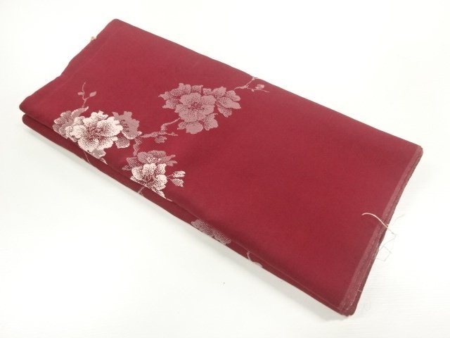 JAPANESE KIMONO / ANTIQUE ARAIHARI FOR OMESHI KIMONO / SILK / WOVEN FLOWER